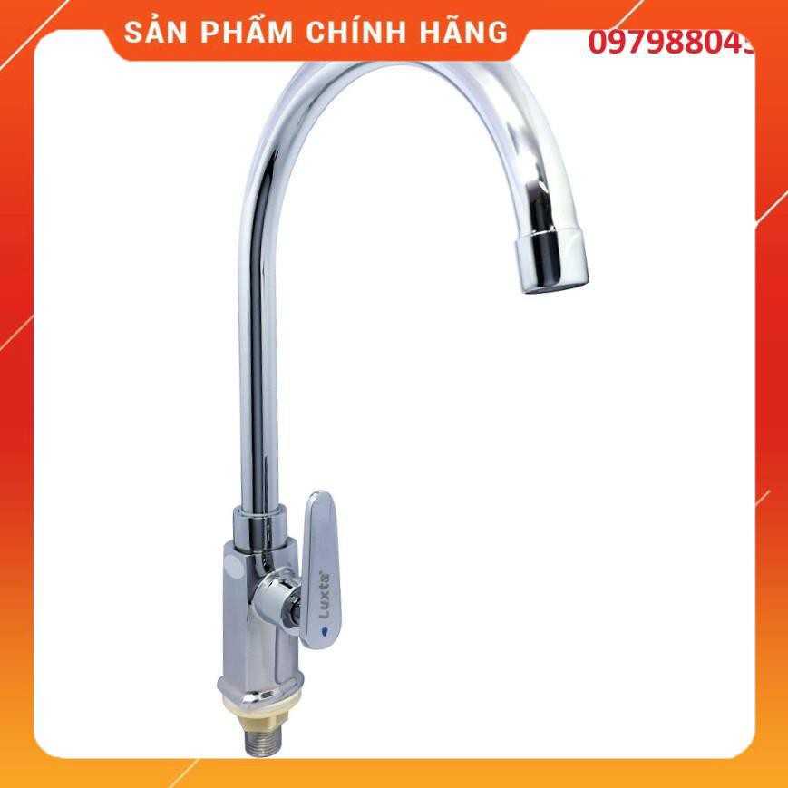 Vòi bếp Lạnh Luxta L3114T3, Vòi chậu rửa chén bát 1 đường nước, Bảo hành 03 năm, Cam kết chính hãng