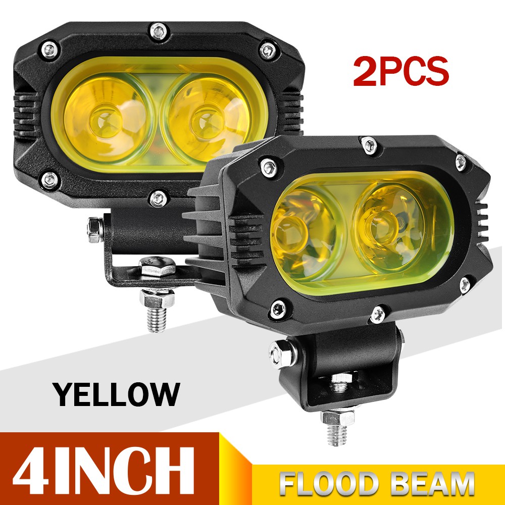 Đèn CO 2 Đèn Sương Mù, Thanh Đèn LED Làm Việc Cho Địa Hình Đèn Chạy Ban Ngày Xe Đèn Pha Thanh LED ATV Màu Vàng 4X4 Cho Lada Xe Tải