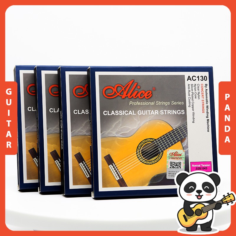 [Chính Hãng] Dây Đàn Guitar Classic Alice AC130 Dây Nylon Hợp Kim Đồng Mạ Bạc Lớp Phủ Chống Rỉ