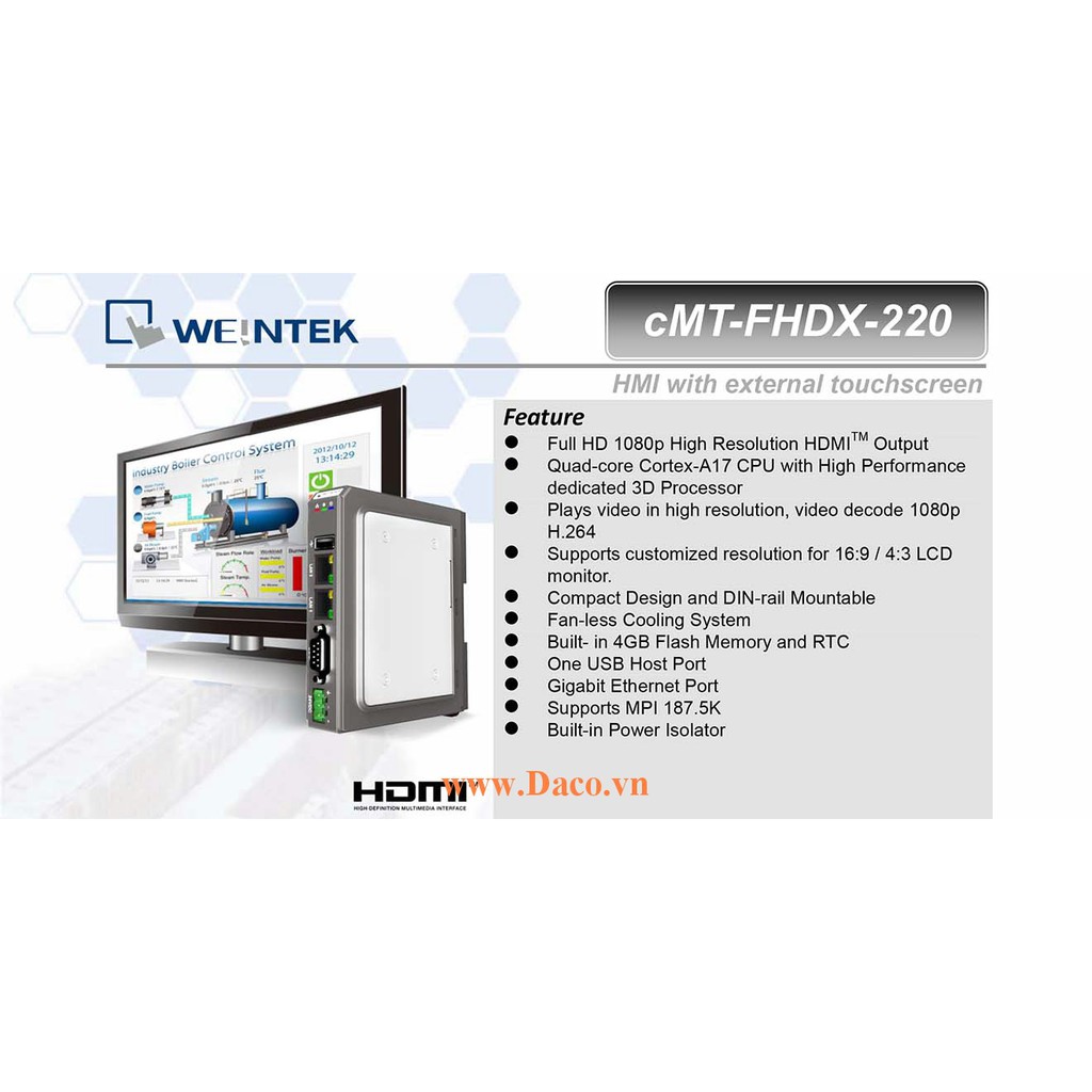 cMT-FHDX-220 Bộ giao tiếp hiển thị Tivi HDMI Weintek cMT