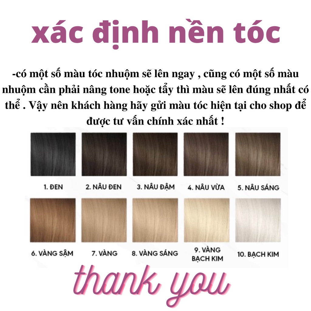 Thuốc nhuộm tóc màu NÂU CARAMEL thuốc nhuộm tóc tại nhà màu nâu tặng kèm oxy găng tay mũ ủ