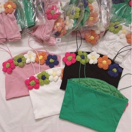 Áo 2 dây thêu hoa ngũ sắc Cao Cấp♥️