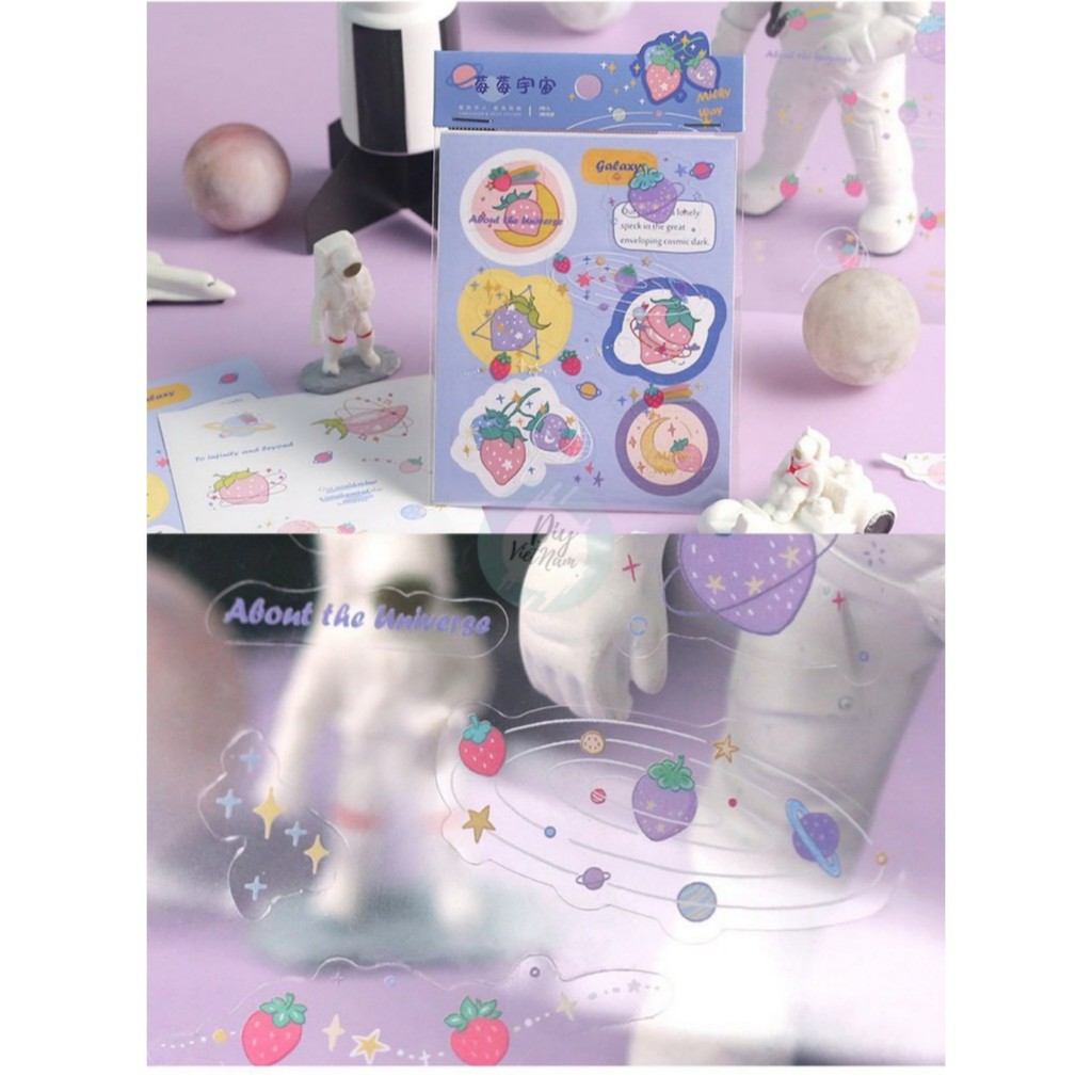 SET HÌNH DÁN SWEET STAWBERRY