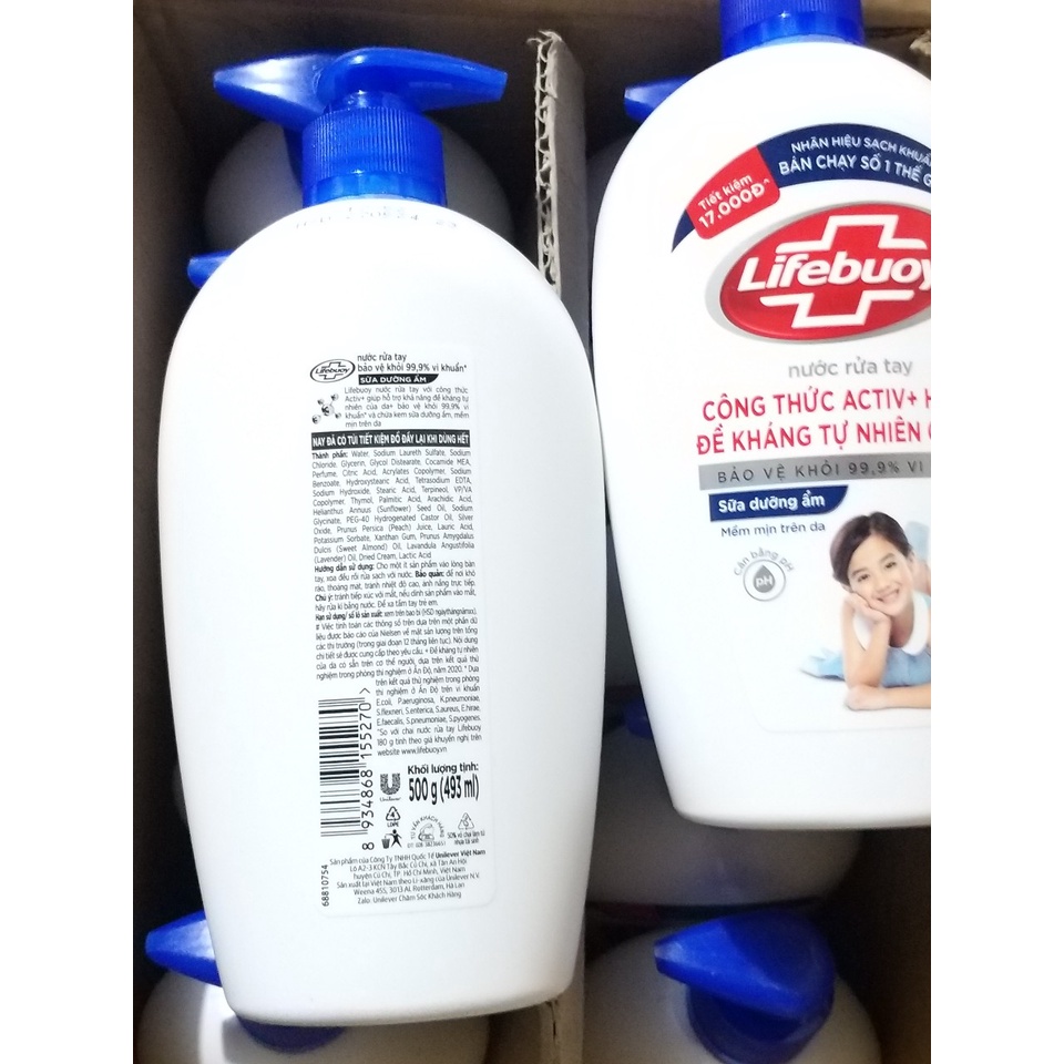 Nước rửa tay Lifebuoy bảo vệ 500g