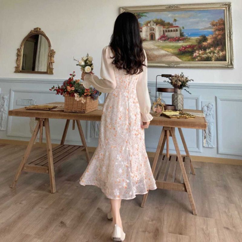 (Order) Đầm hoa đuôi cá nữ tính (Kèm Ảnh Thật) | BigBuy360 - bigbuy360.vn