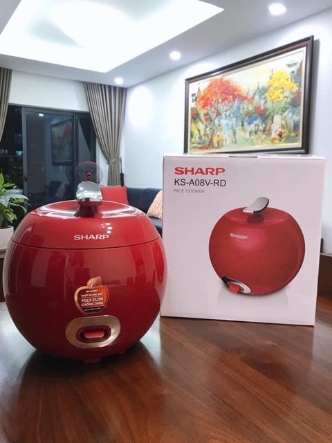 Nồi cơm táo đỏ Sharp | BigBuy360 - bigbuy360.vn