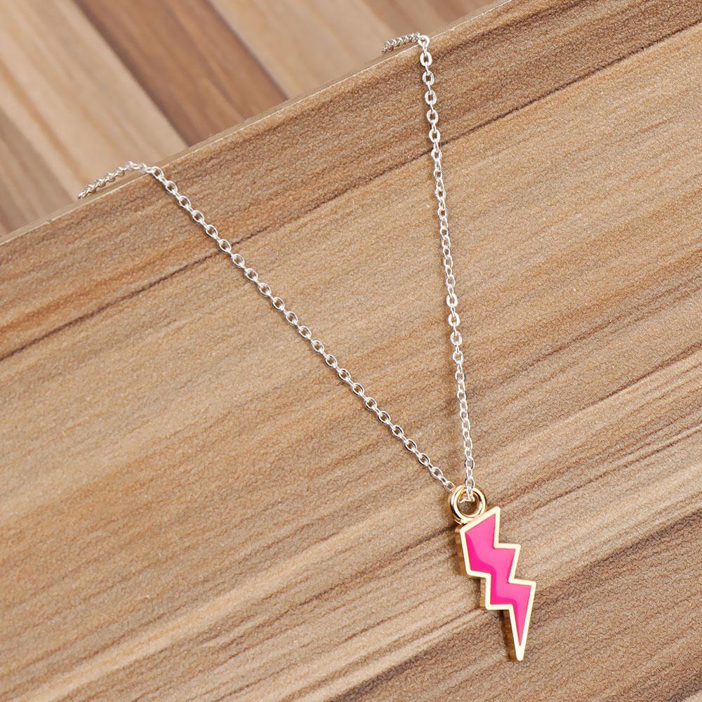 Set 10 Mặt Dây Chuyền Hình Tia Chớp Màu Kẹo Tráng Men DIY Charms