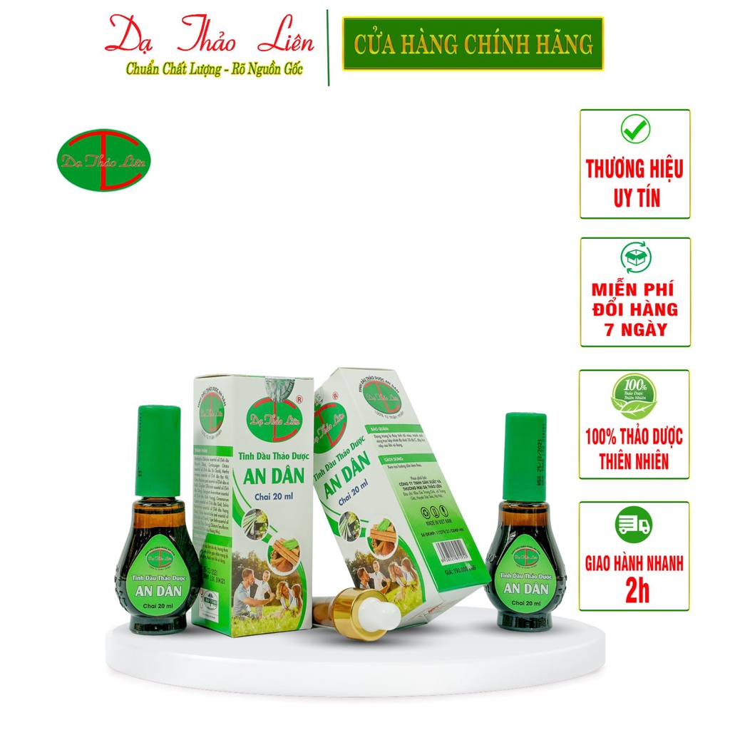 Tinh Dầu  An Dân Dạ Thảo Liên 100% Thảo Dược Thiên Nhiên 20ml | An Dan Da Thao Lien Essence 100% Natural Herbs 20ml