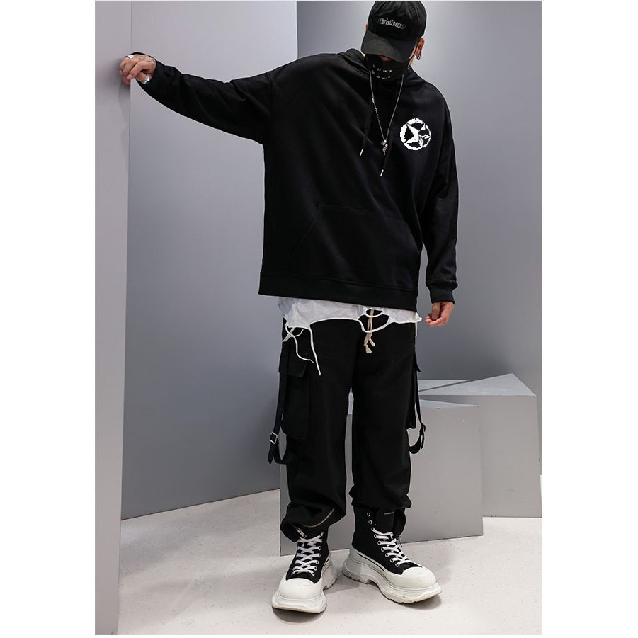 FreeShip Áo Hoodie Loại Dày Dáng Rộng Unisex Nam Nữ Siêu Ngầu Sinistek - áo hoodie nỉ bông chất đẹp phong cách hàn