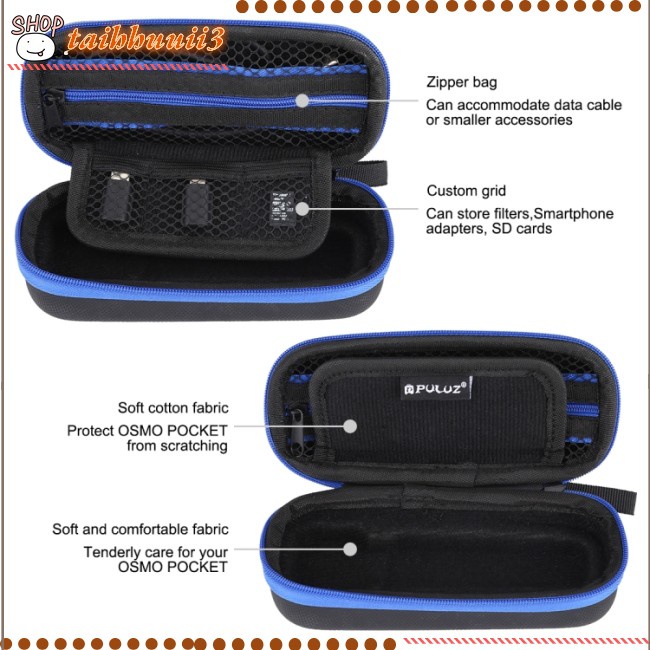 Khuyến mãi taihhuuii3's  Portable Mini Pu  Leather  Storage  Case Bag For Dji Osmo Pocket Sports Camera  Storage  Bag