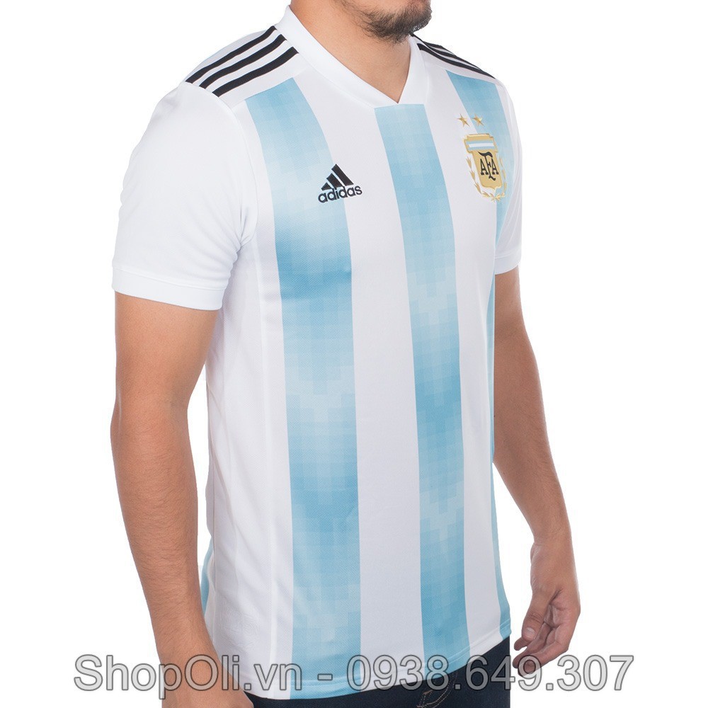 Quần áo đá banh tuyển Argentina sân nhà World Cup 2018