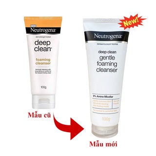 Sữa Rửa Mặt Neutrogena Deep Clean Foaming Cleanser 100g Làm Sạch, Kiểm Soát Nhờn