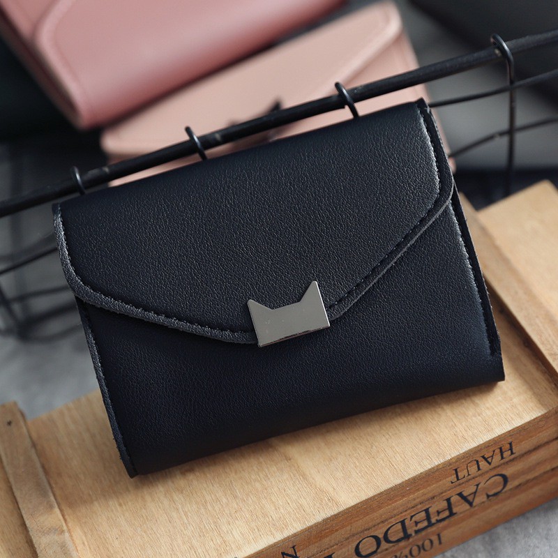 Ví cầm tay nữ- Ví ngắn nữ khoá mèo đáng yêu | BigBuy360 - bigbuy360.vn