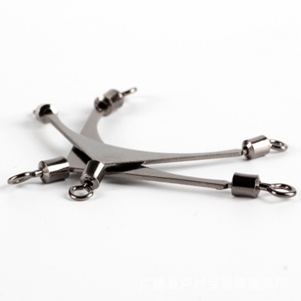 10 khớp khuyên câu cá hình tam giác bằng thép không gỉ