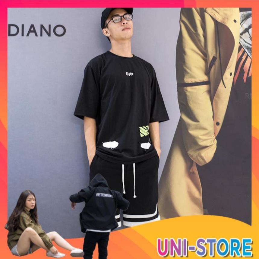 Quần Short Double V Unisex - Quần Short 2v Nam Nữ Thể Thao Form Rộng Vải Thun Dày Dặn Tập Gym Màu Đen | Uni Store ་  ྇