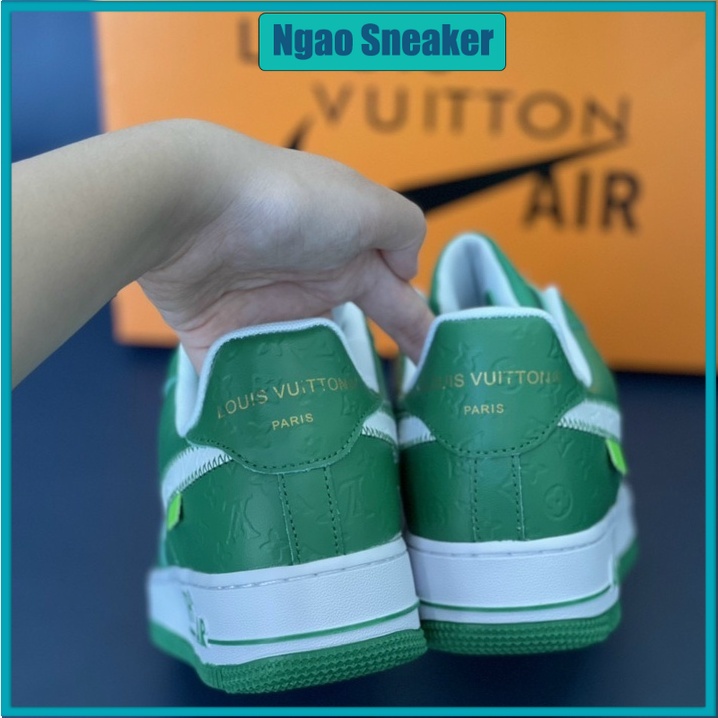 Giày AF1 Lv "Dum Green" họa tiết in dập phiên bản cao cấp