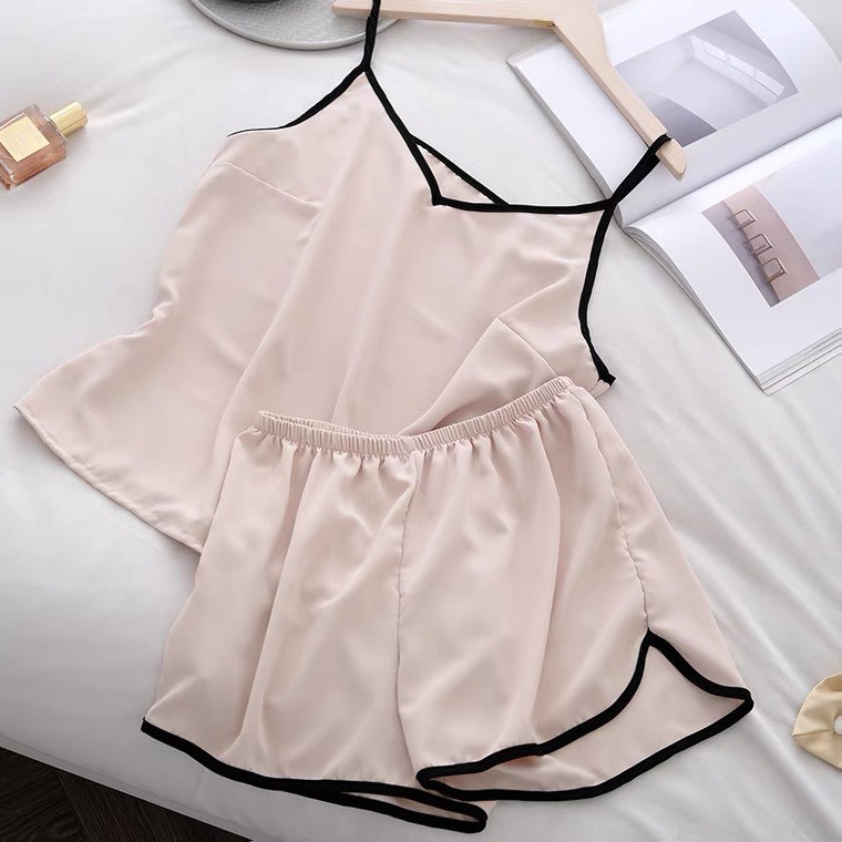 Bộ ngủ lụa hai dây 🎀Bộ đồ Pijama nữ cao cấp  Tằm Thái💃 | BigBuy360 - bigbuy360.vn