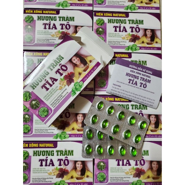 Viên xông Hương Tràm Tía Tô ( hộp 20 viên)