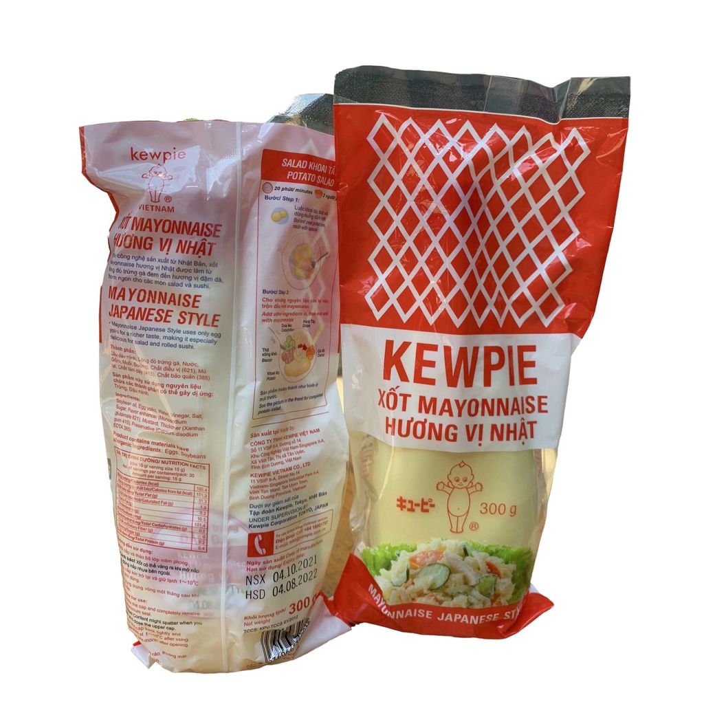 Xốt Mayonnaise hương vị Nhật được làm từ lòng đỏ trứng gà đem đến hương vị đậm đà, thơm ngon cho các món salad và sushi