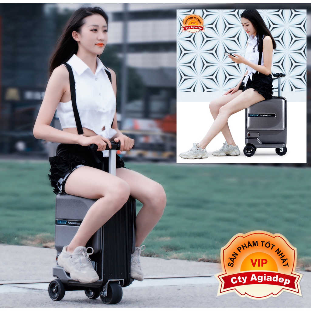 Vali thông minh Airwheel cao cấp có thể ngồi lái được - Hàng Nhà giàu