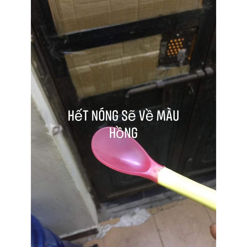 Thìa ăn dặm báo nóng nhựa PP