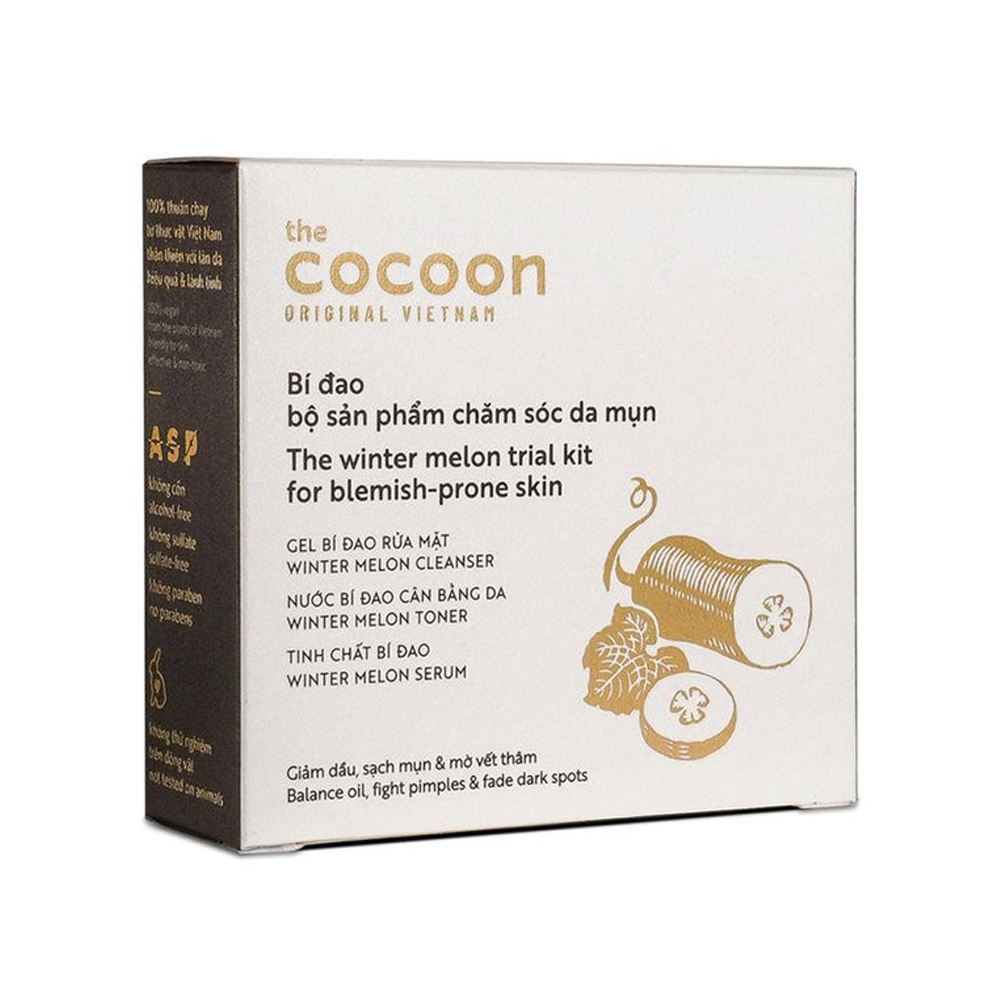 Bộ sản phẩm bí đao Trial Kit chăm sóc da mụn Cocoon