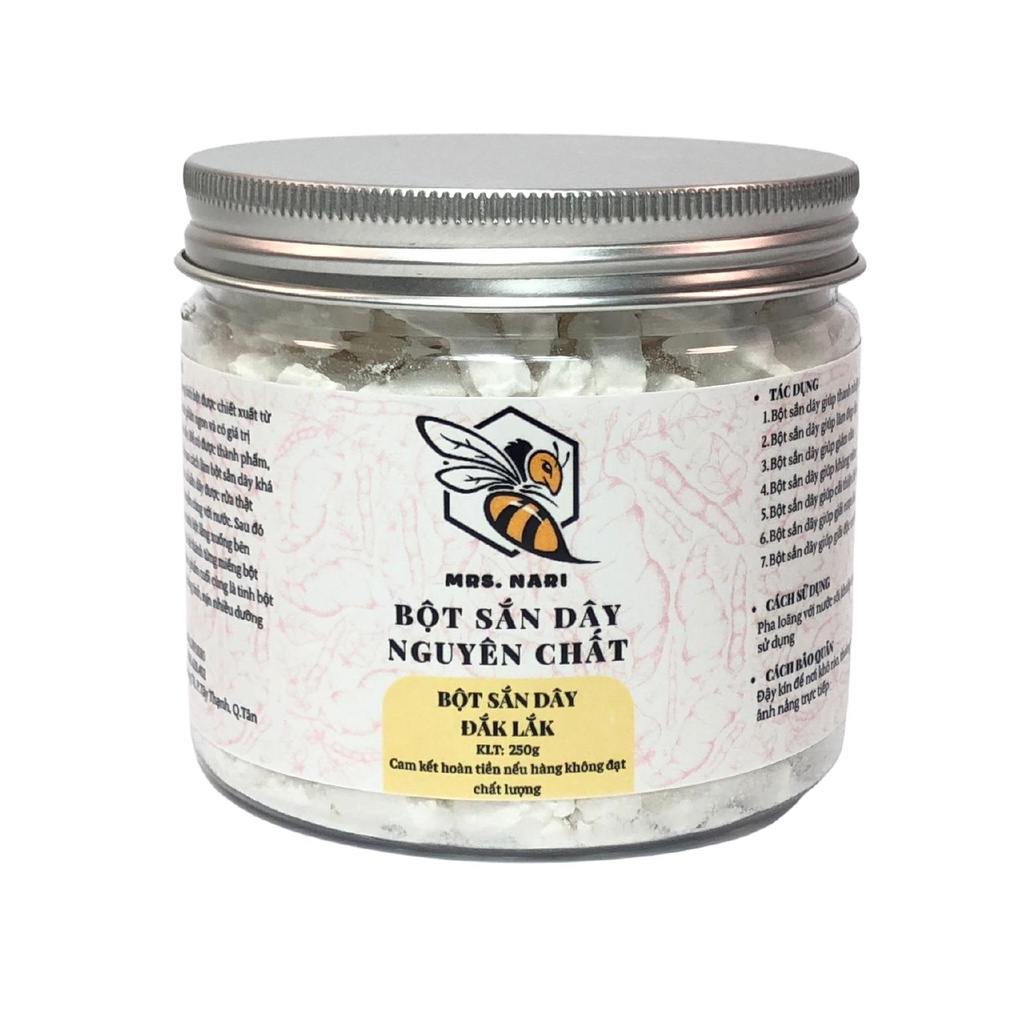 Bột sắn dây nguyên chất 50g - 500g Nari Farm - Bột sắn dây tự nhiên