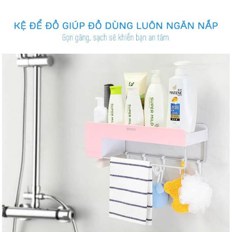 [XẢ KHO+FREE SHIP] Giá treo đồ thông minh Ecoco - Kệ dán tường nhà tắm đa năng