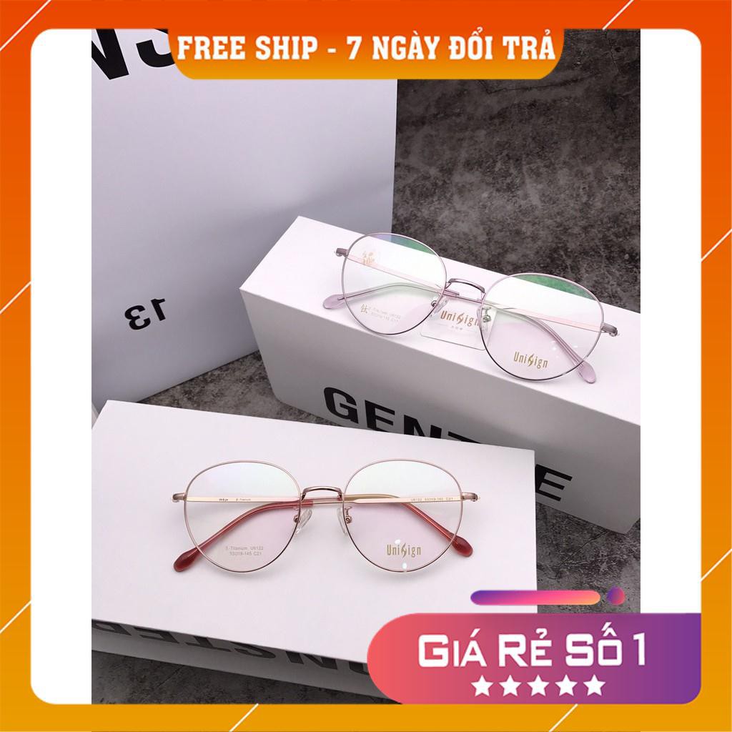 GỌNG CAO CẤP - TITANIN DÒNG KÍNH KHÔNG PHA MÀU Free Ship