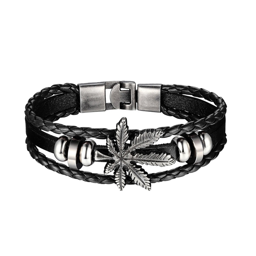 Vòng tay da kiểu dáng cổ điển cho nam và nữ