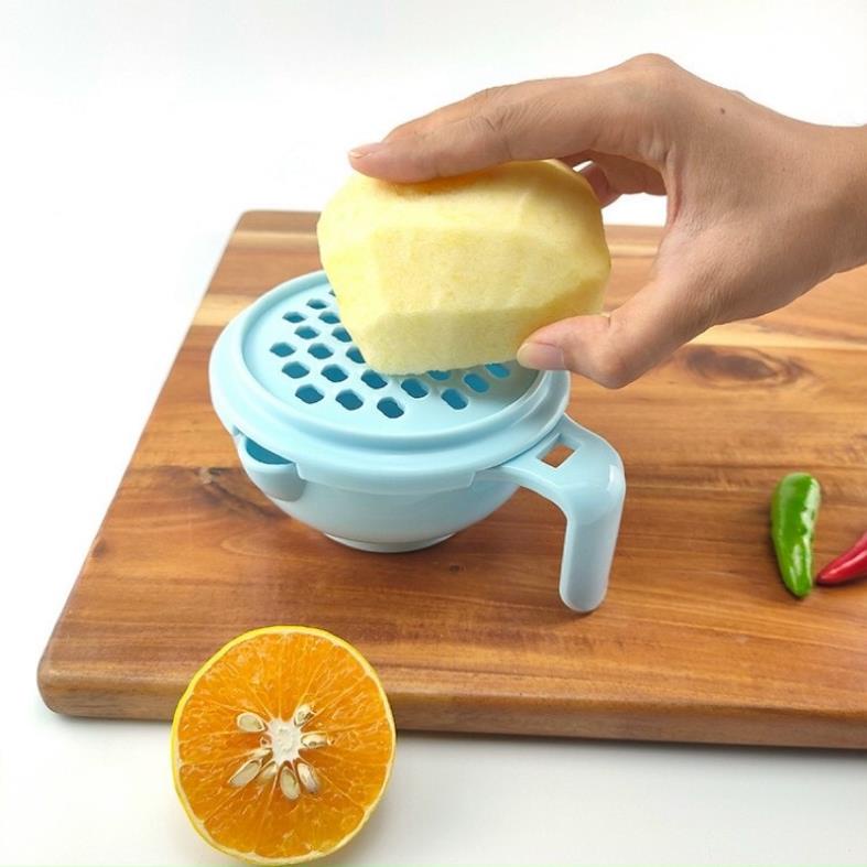 Bộ chế biến ăn dặm kiểu Nhật 10 chi tiết - Màu Xanh - Hồng