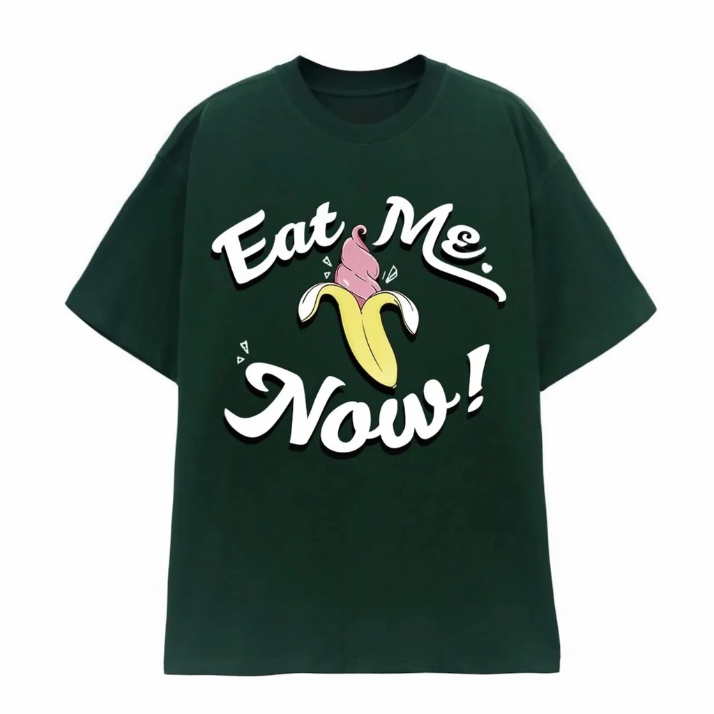 YOSICLUB ÁO THUN xanh EATMENOW OVERSIZE TEE