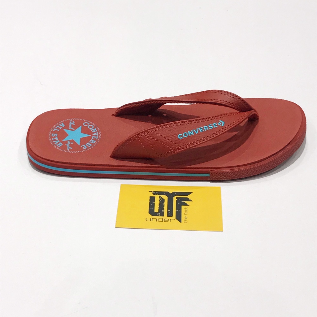 Dép converse đỏ quai da chính hãng