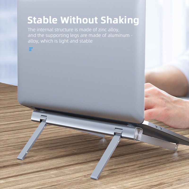 Giá Đỡ Laptop Bằng Hợp Kim Nhôm Có Thể Gập Lại Cho Máy Tính Bảng 11-17 3in