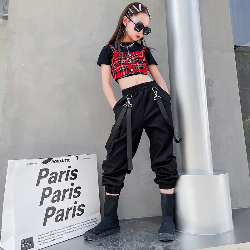 Set quần + áo phong cách hiphop thời trang mùa hè cho bé gái