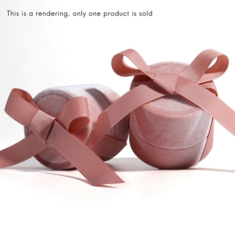 Portable Veet Ribbon Retro Handmade Jewelry Packaging Box Flannel I3VN