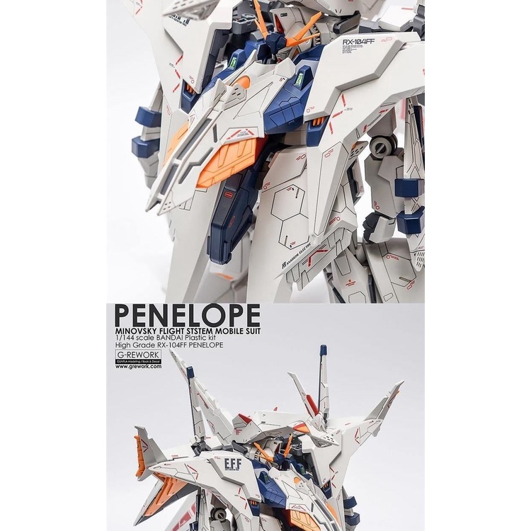 Miếng Dán Gundam Dạ Quang HG Penelope Gundam White Goose RX-104