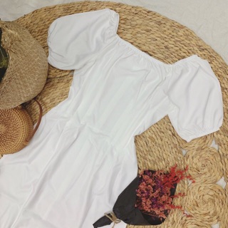 ĐẦM MAXI TRẮNG CHÍT EO