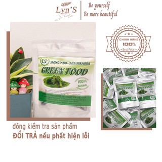 Rong nho 📛 𝑭𝑹𝑬𝑬𝑺𝑯𝑰𝑷 📛 nho biển, giá rong nho thương hiệu Green Food Túi Zipper 100g