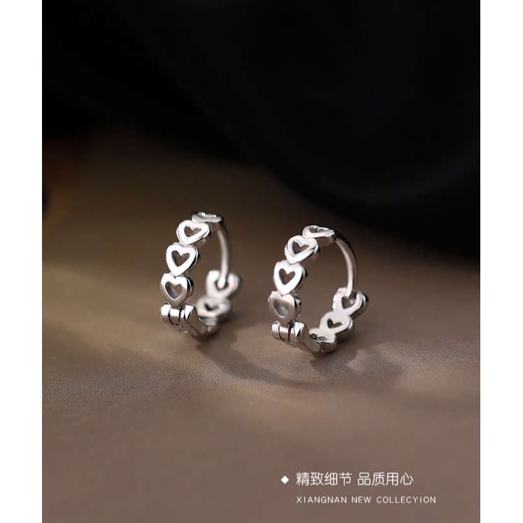 Bông Tai Mạ Bạc 925 Hình Tròn Đơn Giản Thời Trang Cho Nữ