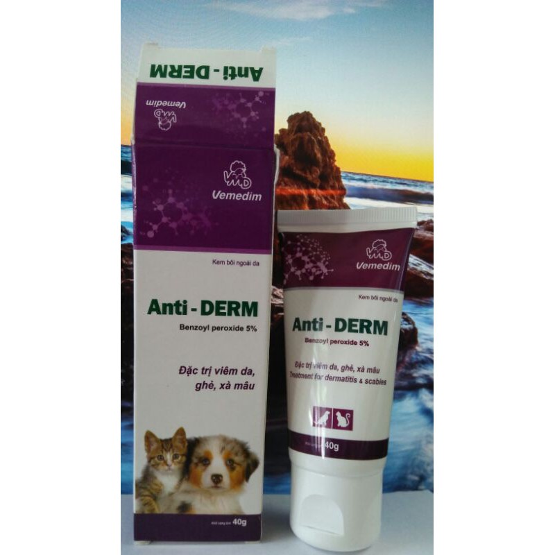 Kem bôi ghẻ, viêm da ANTI DERM cho chó Mèo