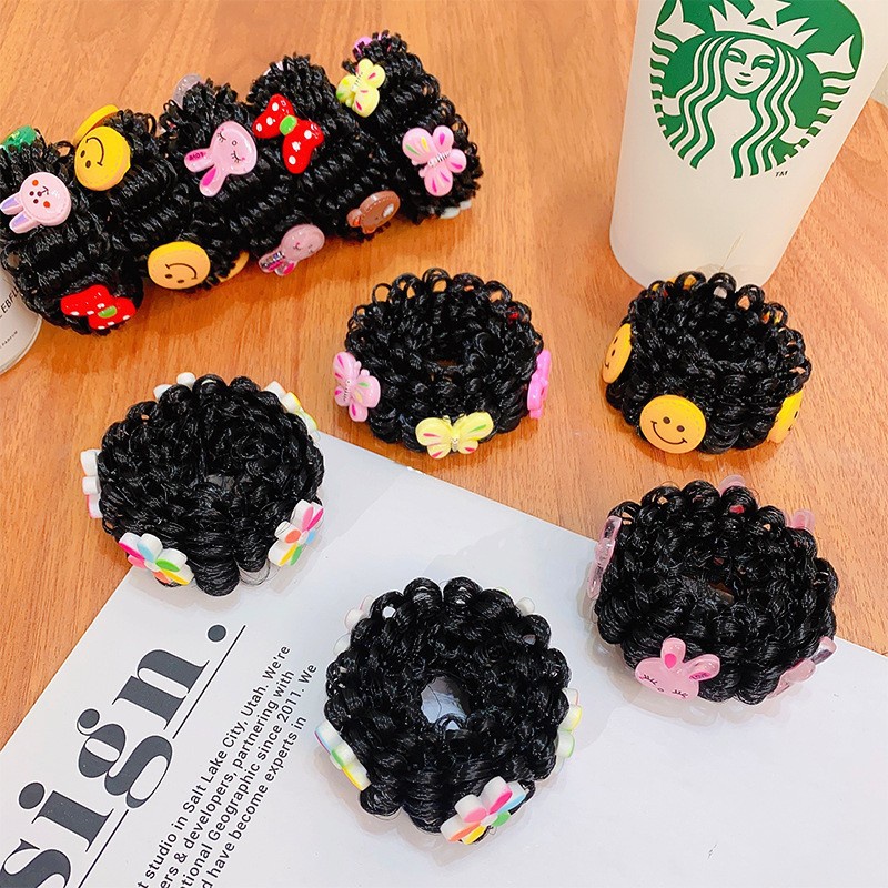 GG Cặp Búi Tóc Giả Gắn Sticker Cute Cho Bé Giao Mẫu Ngẫu Nhiên - Dumi Shop