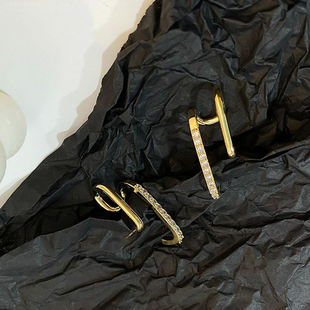 MXGOODS Khuyên Tai Dạng Hạt Hai Vòng Màu Đơn Giản Thời Trang