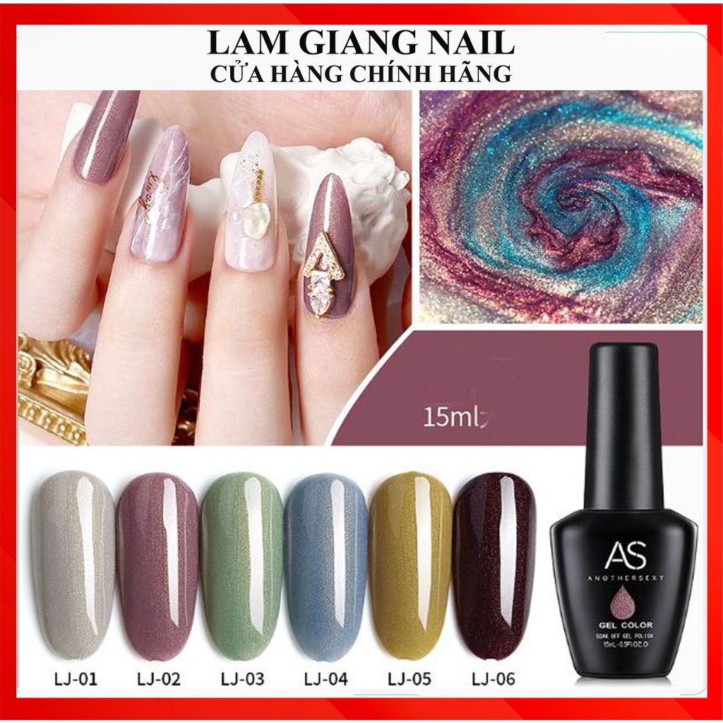 Sơn gel AS set 6 màu sơn NHŨ GIẢ BỘT LJ