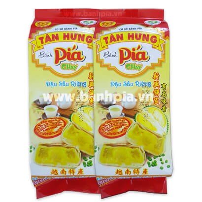 Bánh pía chay Tân Hưng Vũng Thơm Sóc Trăng bánh pía không trứng mang đi nước ngoài 400gr gói 4 bánh hạn dùng 30 ngày