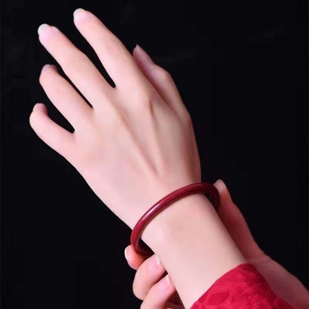 Vòng Tay Đính Hoa Đỏ Phong Cách Trung Hoa Sáng Tạo Cho Nữ