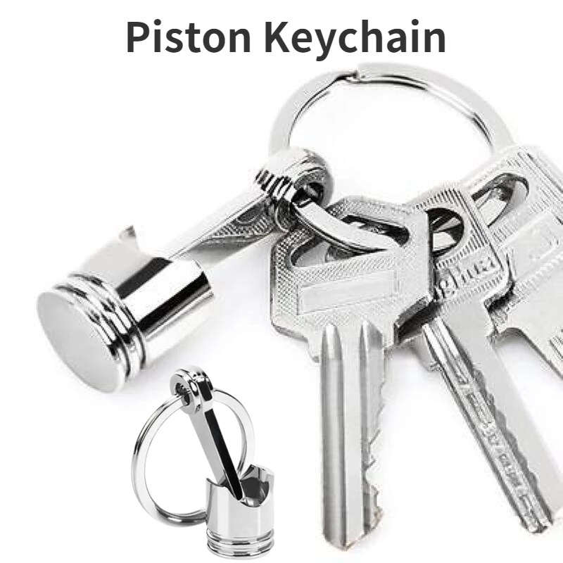 Móc Khóa Hợp Kim Kẽm Hình Pít Tông 3D Sáng Tạo