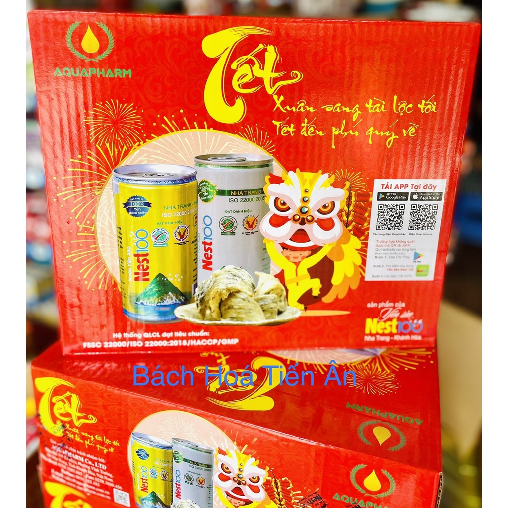 Thùng 30 Lon Yến  Nest100  Khánh Hòa 190ml Có Đường ( đường ăn Kiêng )