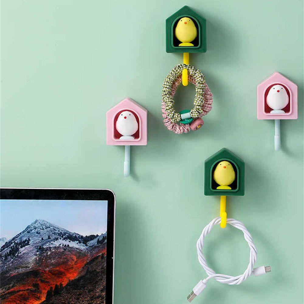 CONOPERY Móc Treo Chìa Khóa Tự Dính Hình Chú Chim Hoạt Hình Đa Năng Sáng Tạo Cho Nhà