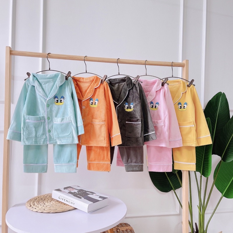 Set nỉ băng lông pizama cho bé